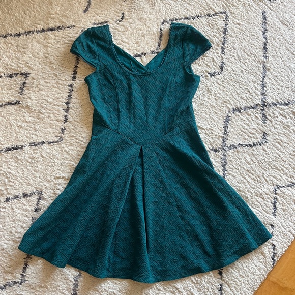 Free People fit n flare teal dress - Picture 10 of 11